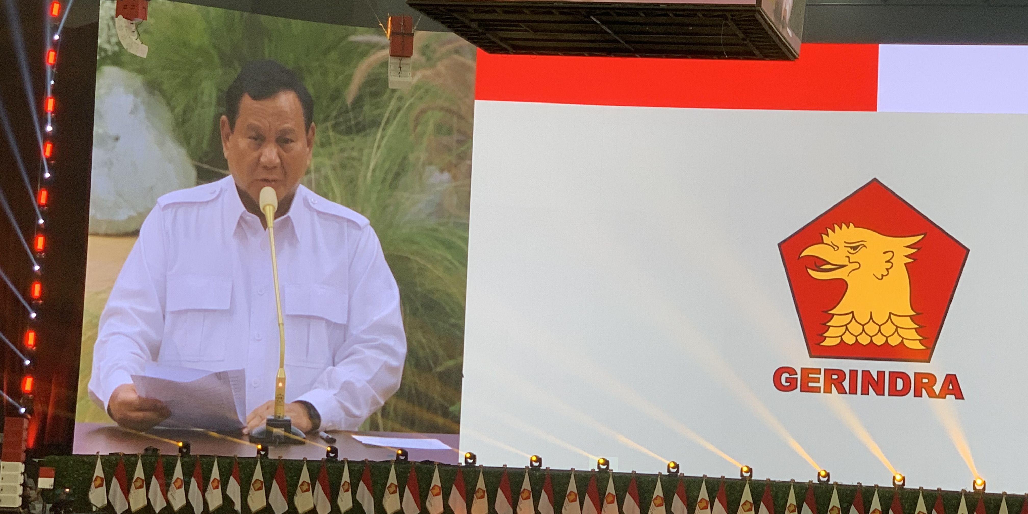 Pidato Lengkap Prabowo Puji Setinggi Langit Jokowi: Kami ada di Belakang Bapak!