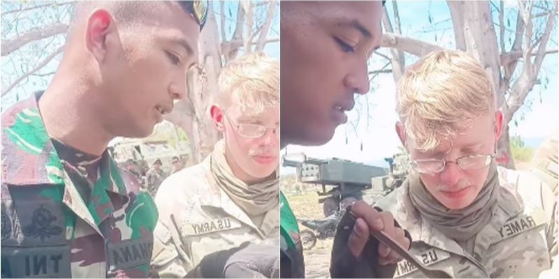 Momen Anggota TNI Tawari Tentara Amerika Makan Ransum, Ternyata Doyan Sampai Manggut-Manggut Angkat Jempol