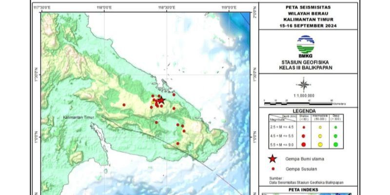 Bukan Terkait Zona Megathrust, Ternyata Ini Penyebab Berau Diguncang Gempa 19 Kali