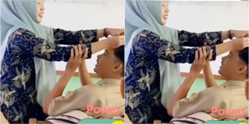 Bukan Dicukur, Ibu Guru Cantik ini Punya Cara Unik Beda Sendiri Hukum Siswa Berambut Gondrong