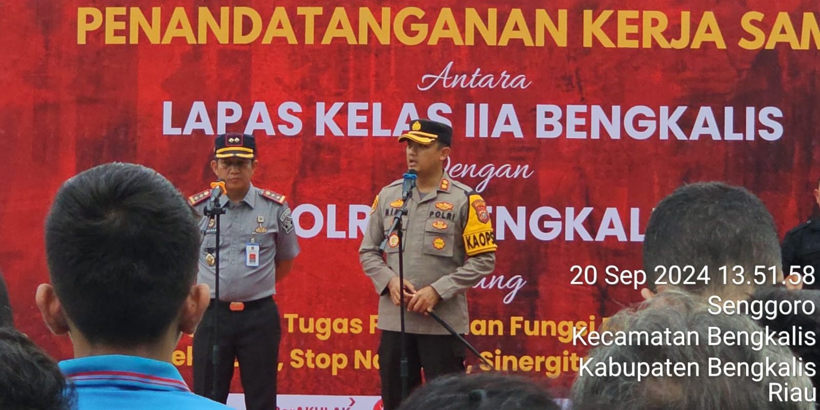 Polres Bengkalis dan Lapas Pekanbaru Kolaborasi Terkait Pilkada Serentak