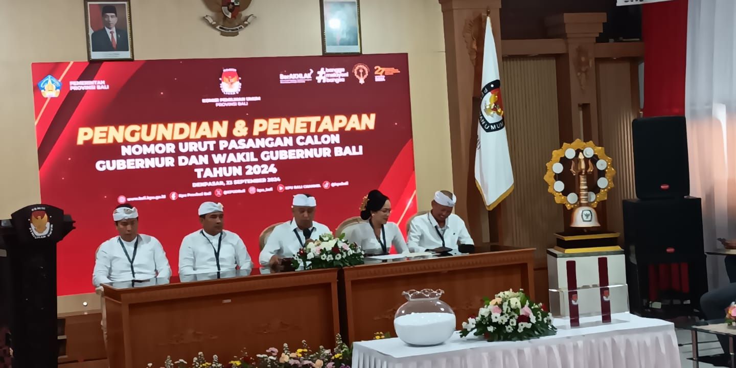 Pilkada Bali 2024: Mulia-Pas Nomor Urut 1, Koster Giri Nomor 2