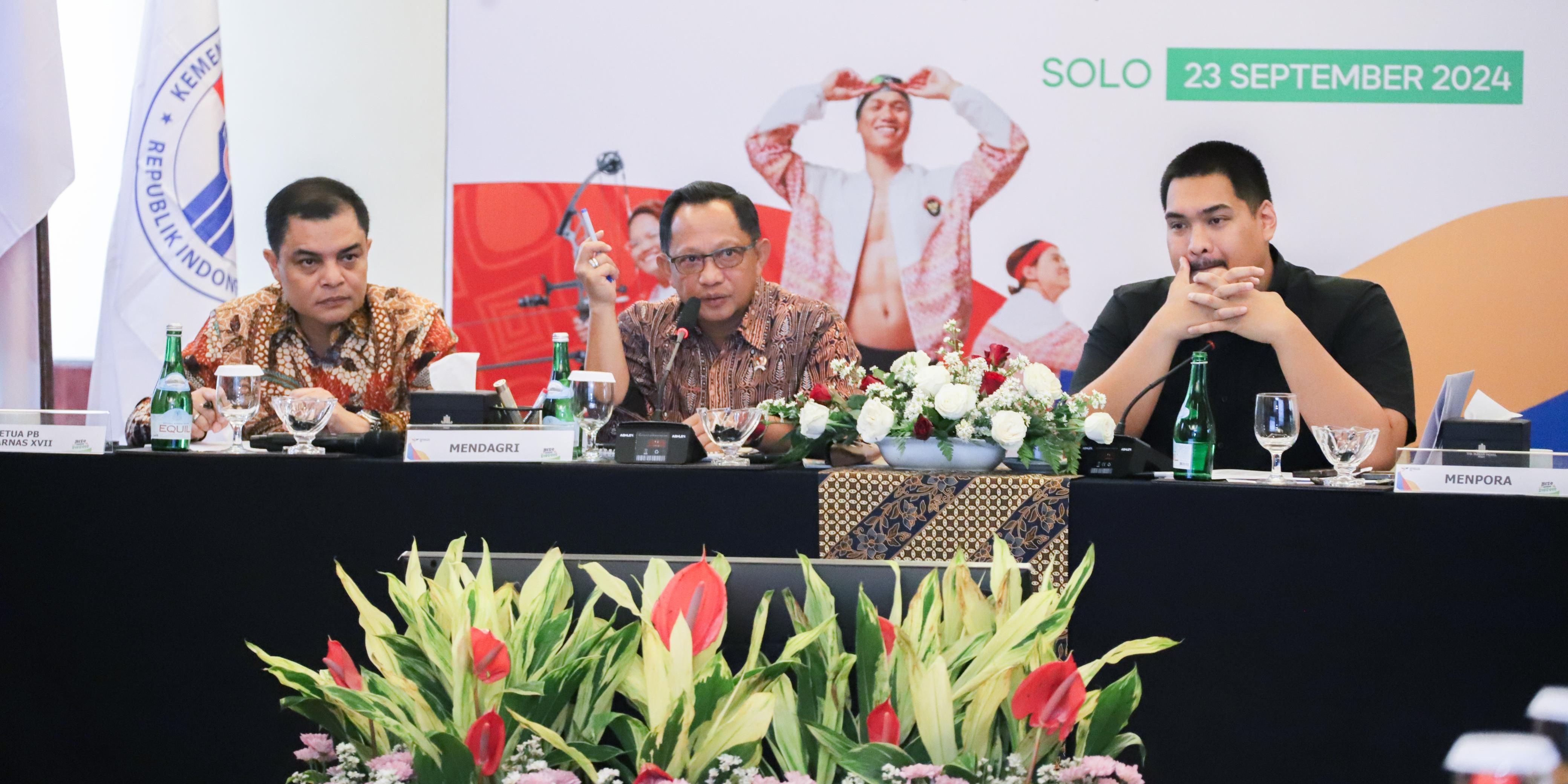 Mendagri Ajak Semua Pihak Sukseskan Pelaksanaan Peparnas XVII Solo 2024