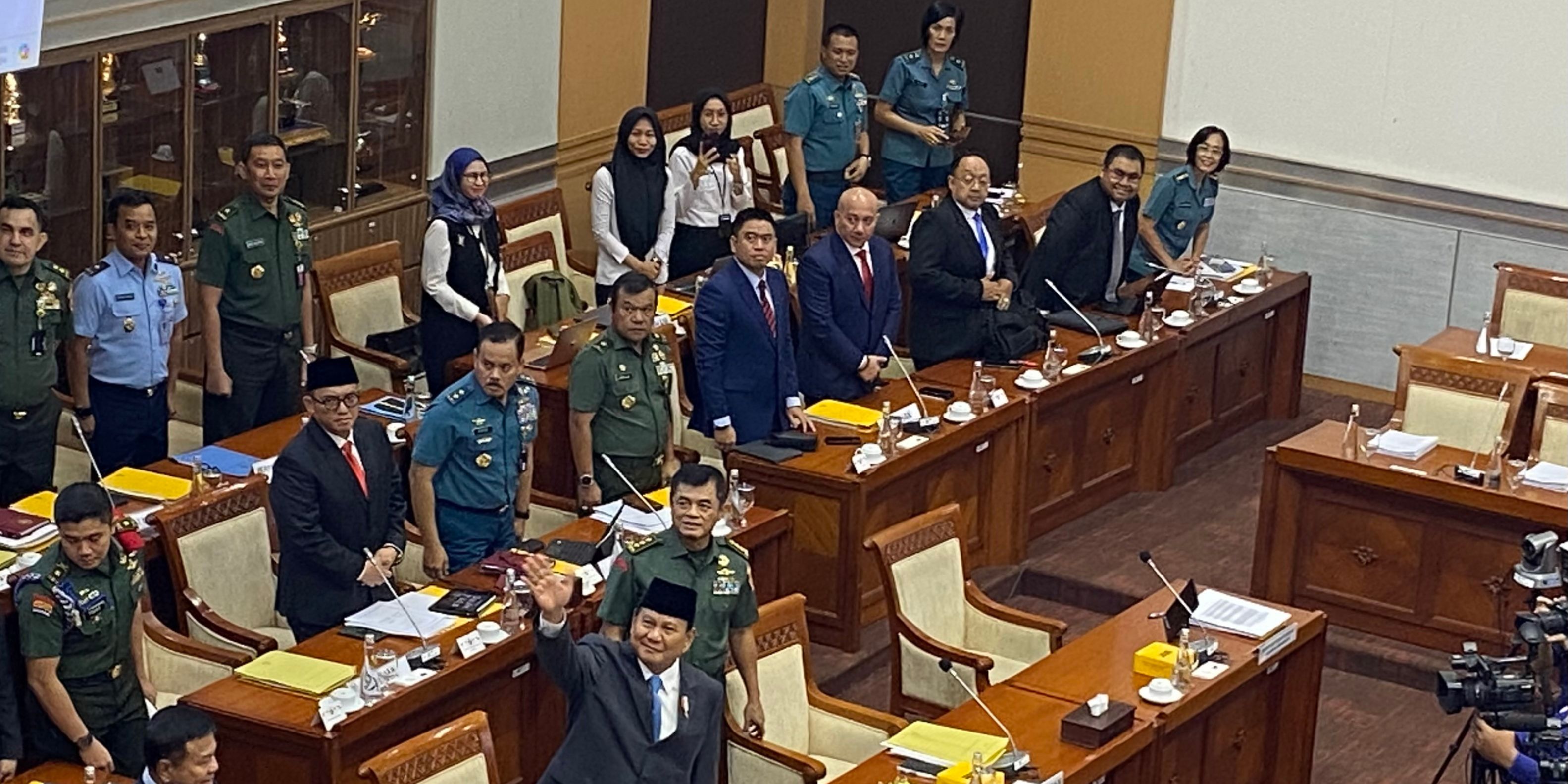 Seluruh Fraksi Komisi I DPR Hadir saat Rapat Terakhir Bareng Prabowo