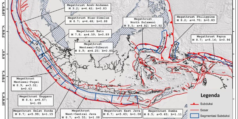 Indonesia Punya 15 Segmen Megathrust, Ini Penjelasan BRIN Indonesia