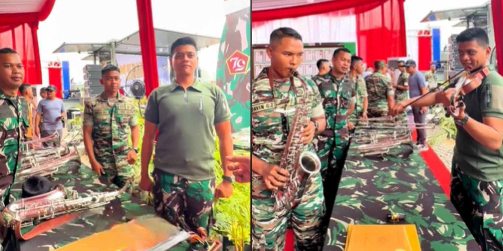 Kolonel Edward Sitorus Terkesima Melihat Prajurit TNI Mainkan Biola dan Saksofon