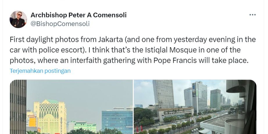 Uskup Agung Melbourne Kira Pasar Tanah Abang Masjid Istiqal, Diinfo Netizen 'Sonoan Dikit' Begini Jawabannya