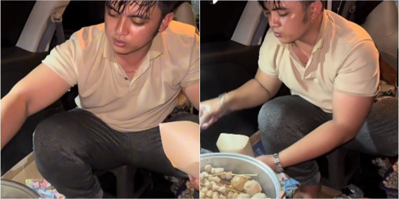 Tak Gengsi, Usai Dinas Polisi Ganteng ini Jualan Siomay Pakai Mobil