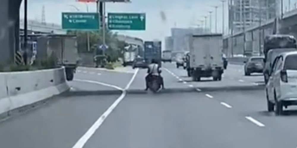 Viral Motor Masuk Tol Jakarta-Cikampek, Pengakuan Pengendara Mengejutkan