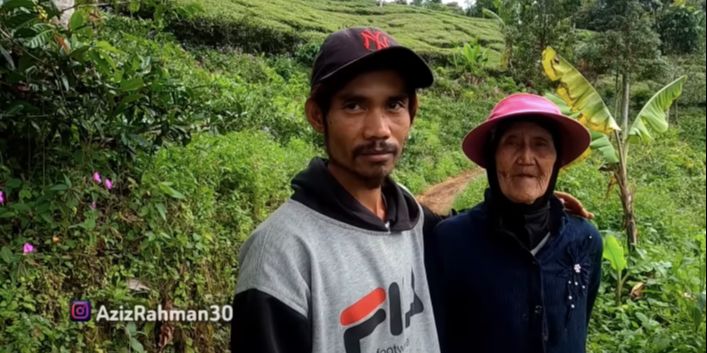 Kisah Cinta Pasutri di Bandung Beda Usia 41 Tahun, Suami Umur 29 Istri 70 Tahun Enjoy Tinggal di Gubuk Tengah Hutan