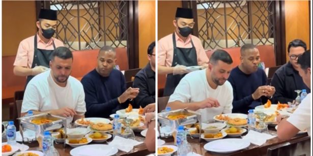 Patrick Kluivert Makan Nasi Padang, Ini Reaksinya Cicipi Rendang Khas Padang yang Bumbunya Medok