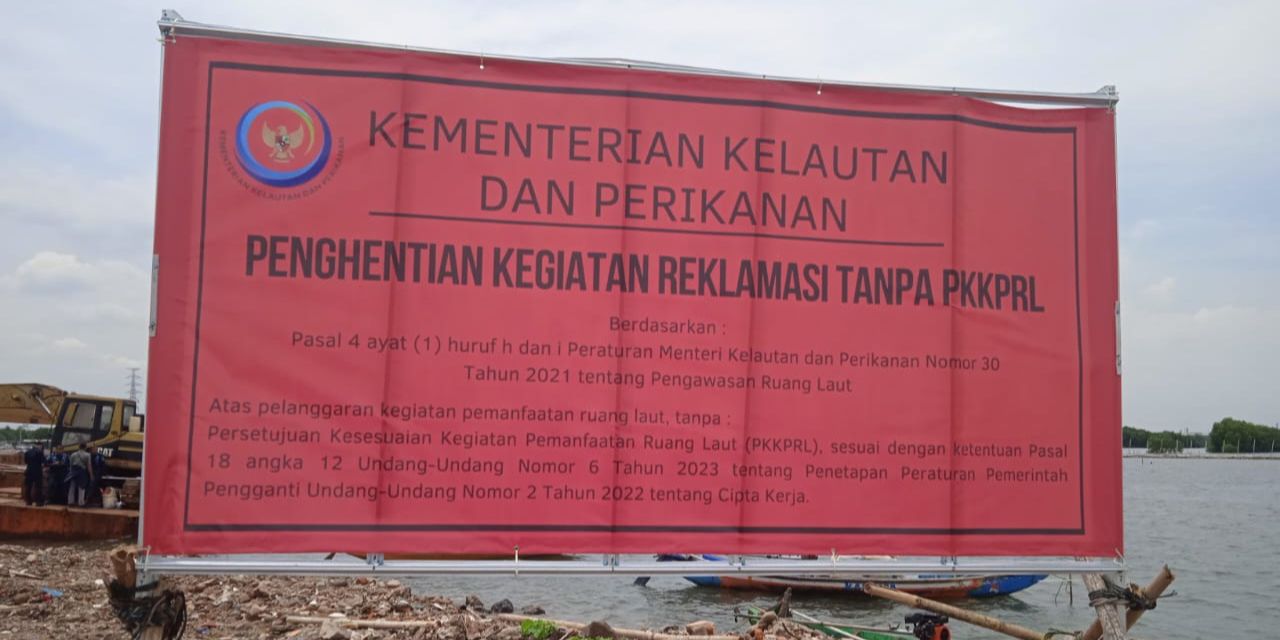 Pagar Laut di Perairan Utara Bekasi Disegel KKP