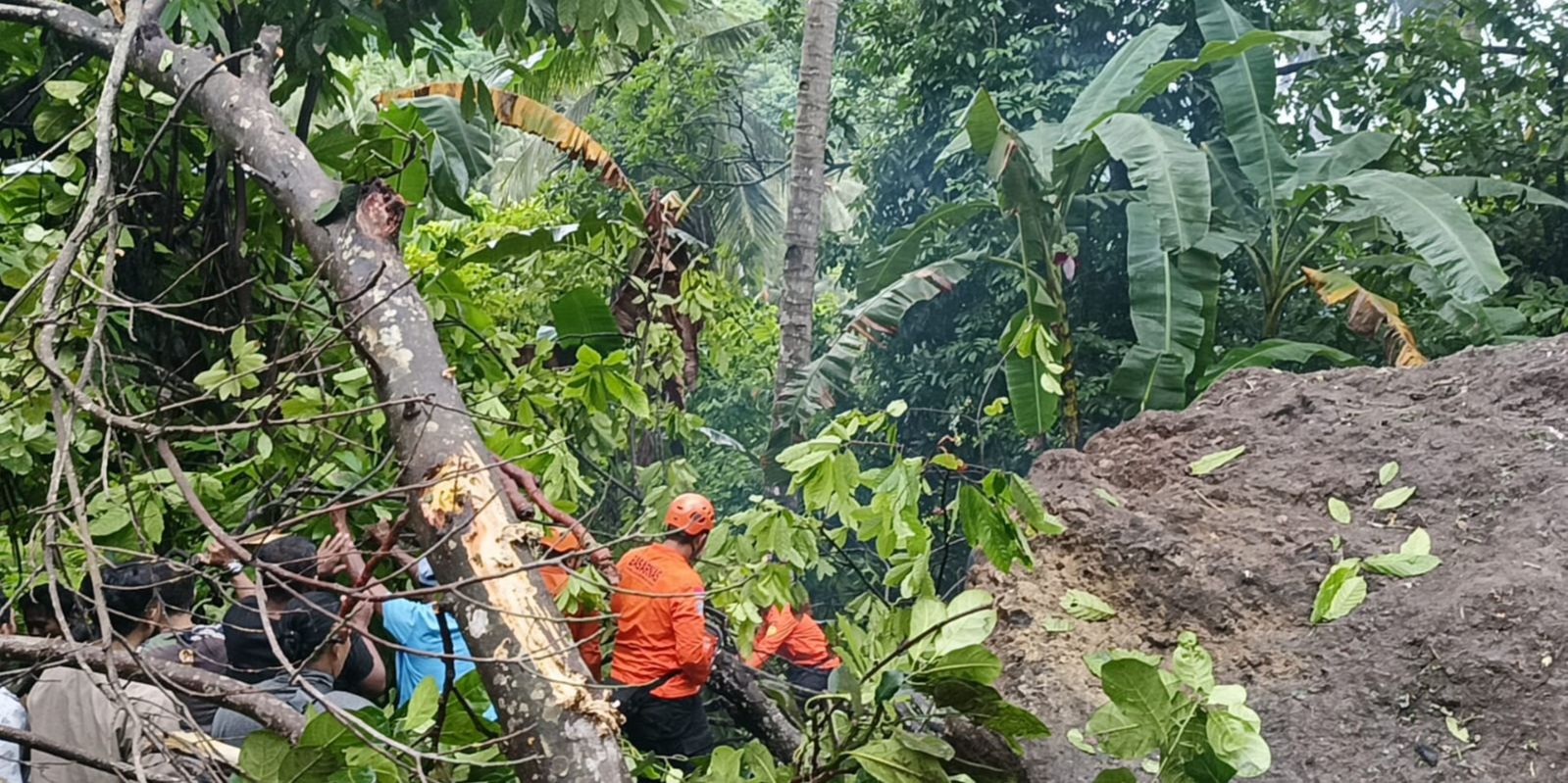 Satu Korban Longsor Batu Besar di Klungkung Dievakuasi, Kondisinya Tertimbun Dekat Pohon
