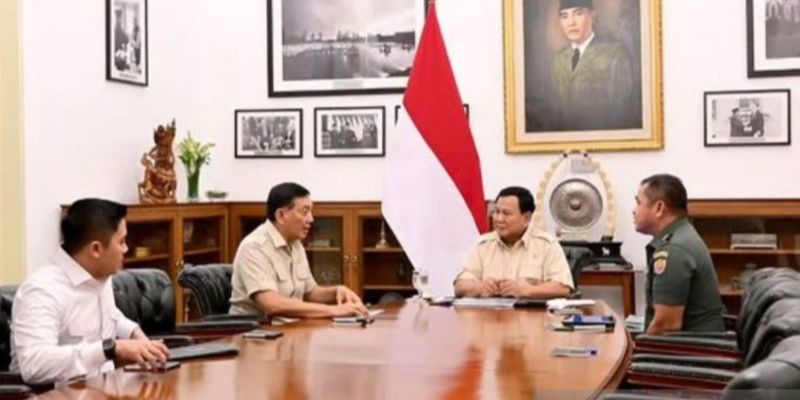 Isi Pertemuan Prabowo dan Kasad Jenderal Maruli di Istana