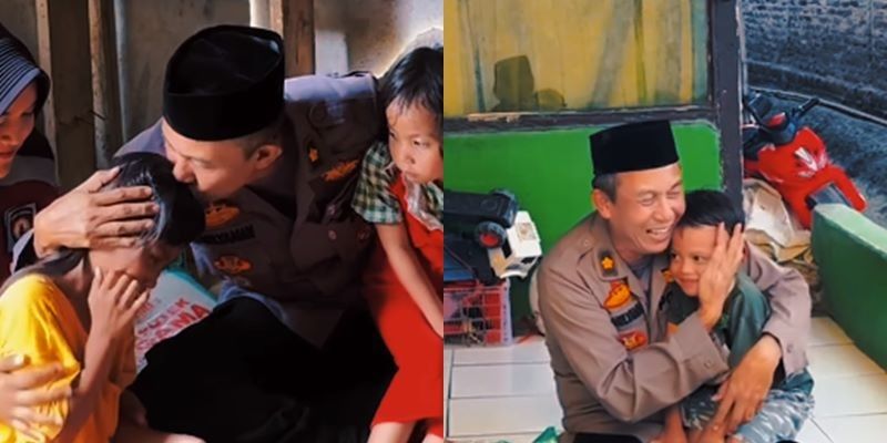 Aksi Mulia Perwira Polisi Berhati Emas Ini Ramai Disorot, Beri Perhatian ke Ratusan Anak Yatim