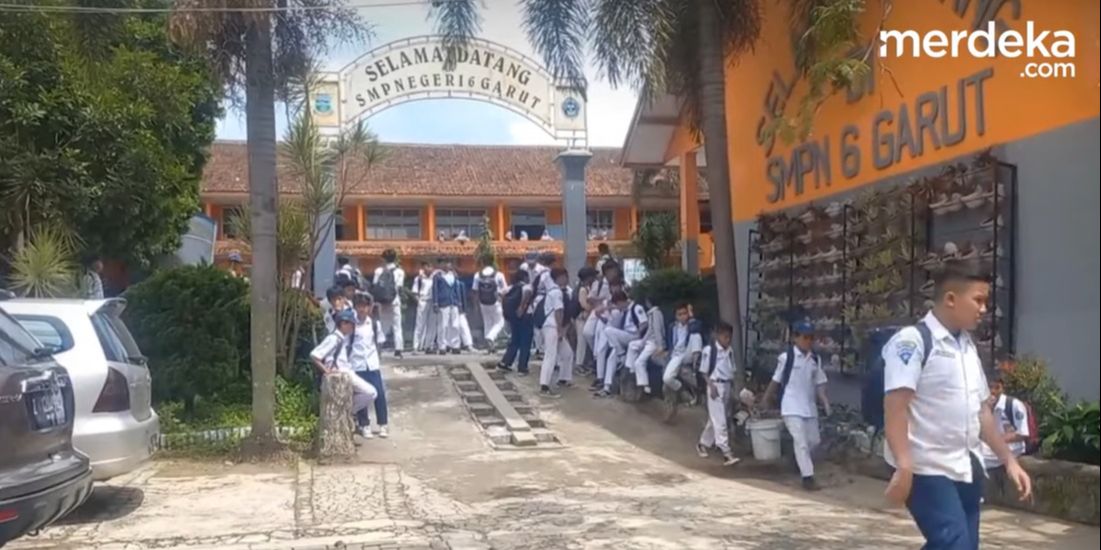 VIDEO: Miris Siswa SMP Lemas sampai Pucat Menahan Lapar, Makan Bergizi Gratis Telat 1,5 Jam di Garut