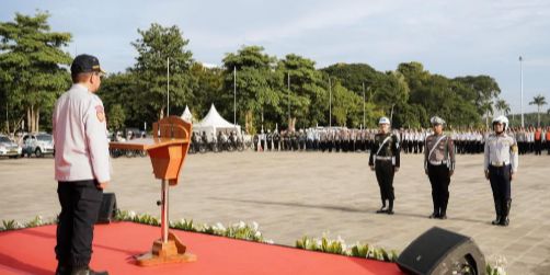 Pramono Pimpin Apel Operasi Lintas Jaya, Siapkan Pengamanan Mudik Lebaran