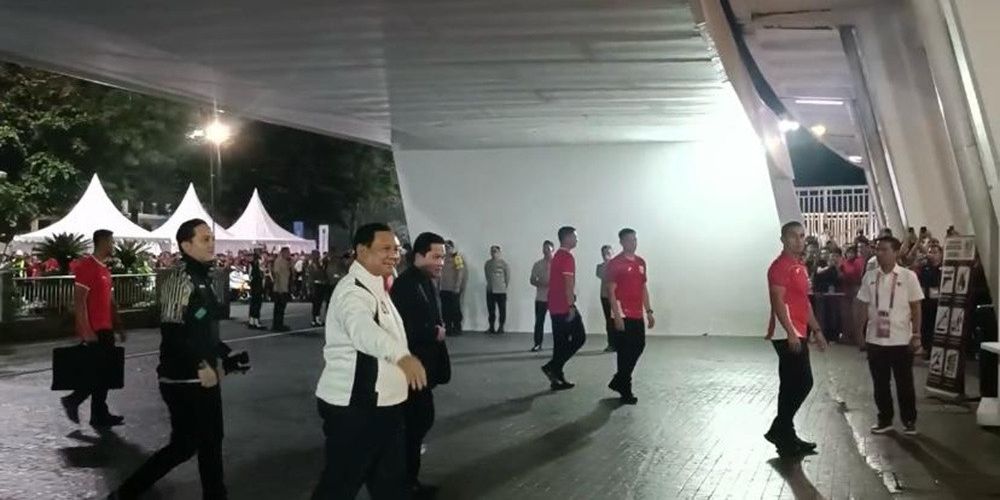 Prabowo Tiba di GBK, Saksikan Laga Indonesia Vs Bahrain