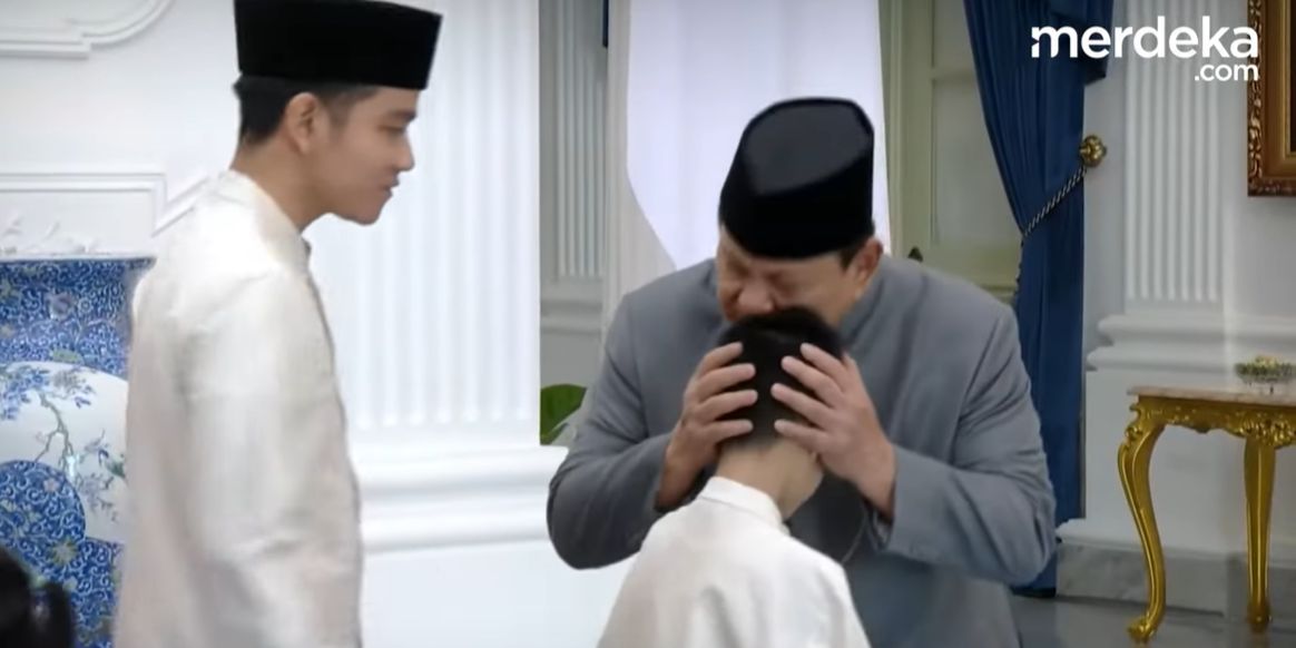 VIDEO: Momen Hangat Prabowo Mencium Kepala Jan Ethes & La Lembah Anak Gibran