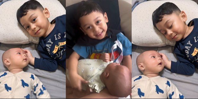 7 Momen Menggemaskan Saat Levian Anak Lesti Kejora dan Rizky Billar Asuh Adik Leshia, Lengkap dengan Lagu Uniknya!