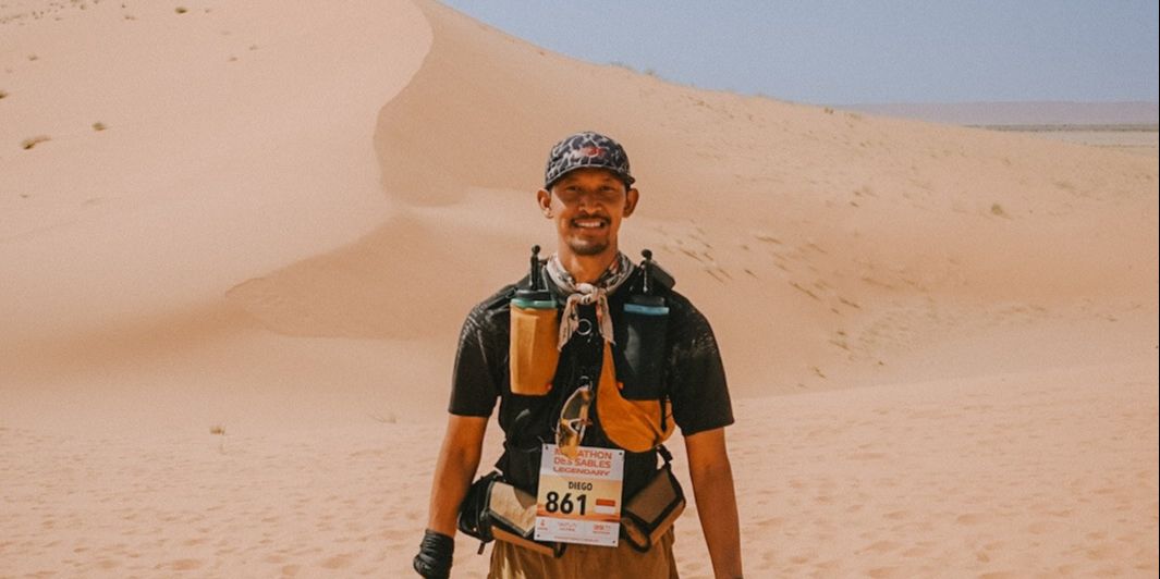 Terungkap Diego Yanuar Adik Andien Lari Marathon 250 Km di Gurun Sahara Cuma Pakai Sandal Gunung