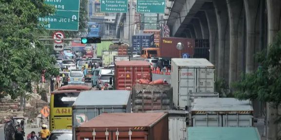 Polisi Rekayasa Lalu Lintas Tol Wiyoto Wiyono Imbas Macet Parah di Pelabuhan Tanjung Priok