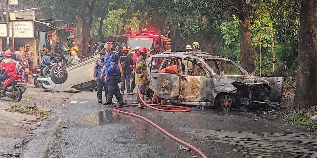 Kronologi Mobil Polisi Dibakar Massa di Depok, Lima Orang jadi Tersangka