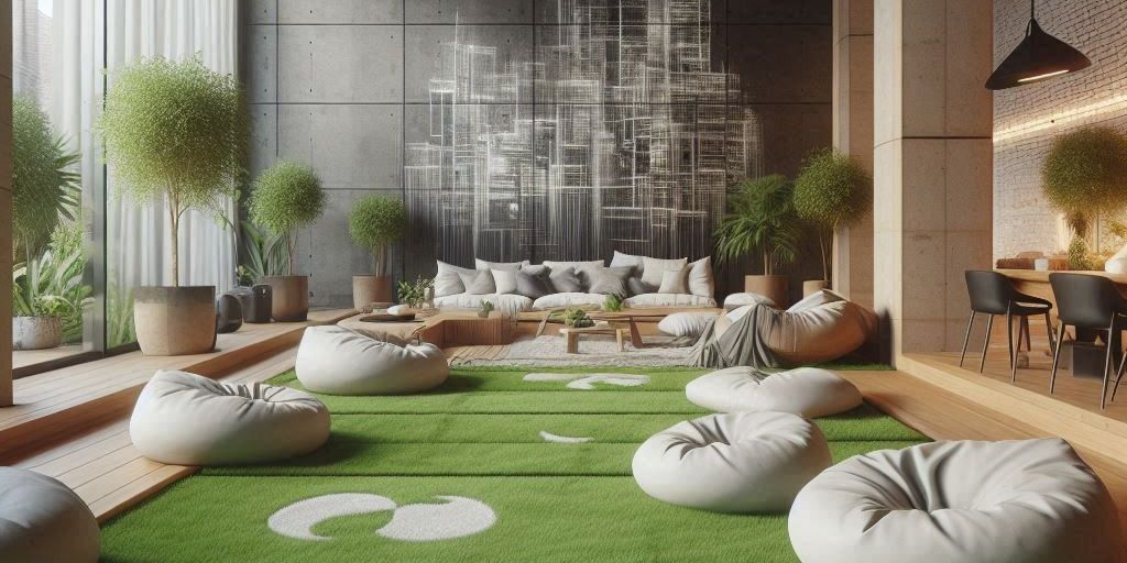 7 Ide Taman Rumput Sintetis Minimalis, Bikin Rumah Adem dan Nyaman untuk Lesehan