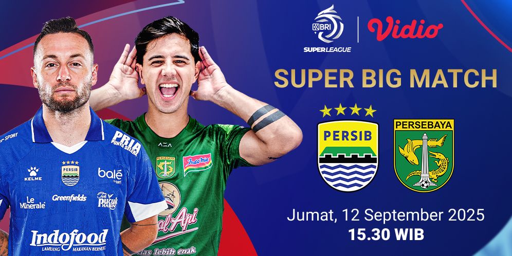 Nonton BRI Super League Persib Bandung vs Persebaya Surabaya, Eksklusif di Vidio