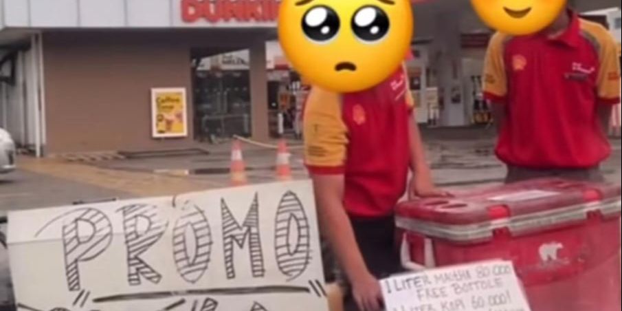 Mengharukan, Viral Video Karyawan Shell Jualan Es Kopi Promo Penampakan Kondisi SPBU Bikin Sedih