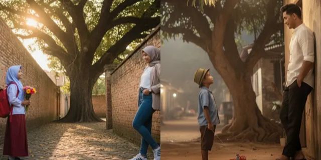 Tutorial Prompt Gemini AI, Jadikan Foto Masa Kecil dan Dewasa Bertemu di Gang