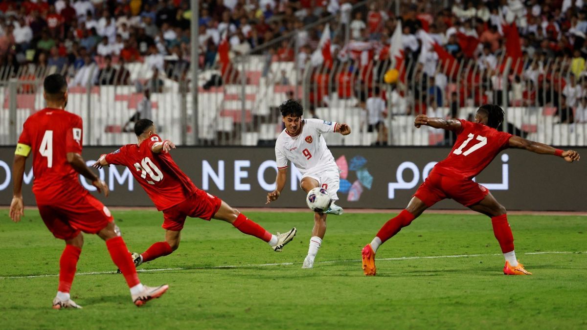 FOTO: Momen Timnas Indonesia Gagal Menang Lawan Bahrain, Diwarnai Keputusan Kontroversial Wasit