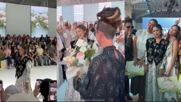 Auranya Cetar! 10 Potret Jennifer Coppen di Runway JFW 2025, Ditonton Ibu Mertua dan Adik Ipar