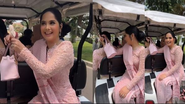 Potret Santai Annisa Pohan Naik Buggy Car di Istana Negara, Duduk Menghadap Belakang Tanpa Jaim