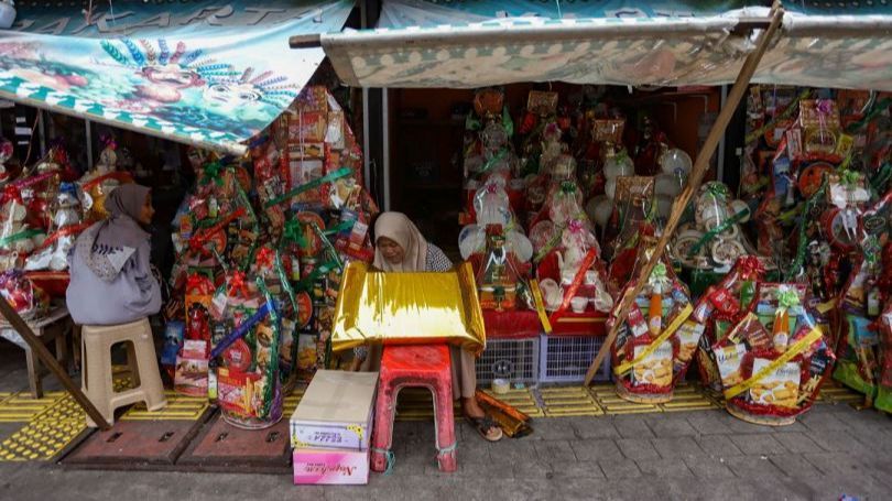 FOTO: Dua Pekan Jelang Lebaran, Pedagang Parcel Mulai Bermunculan di Barito