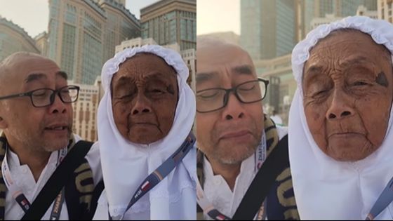 Viral Pria Paruh Baya Ini Akhirnya Tepati Janji untuk Bawa Ibunda Umrah, Nangis Haru Ucapkan Pesan Menyentuh