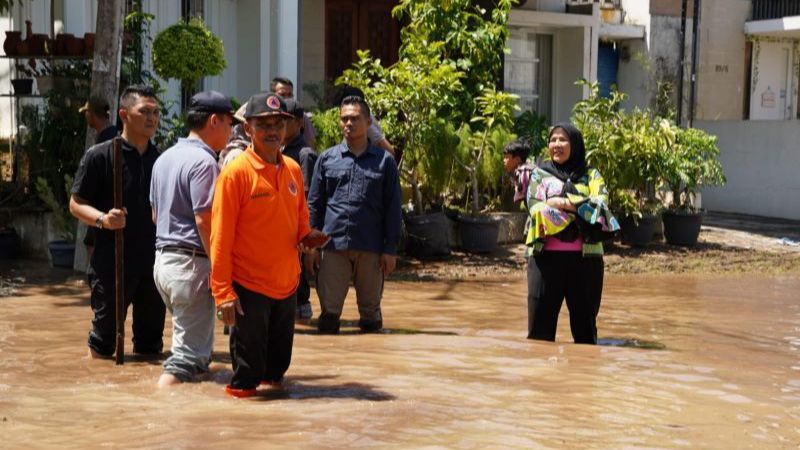 Tanggul Jebol, Dua Kecamatan di Bandarlampung Terendam Banjir