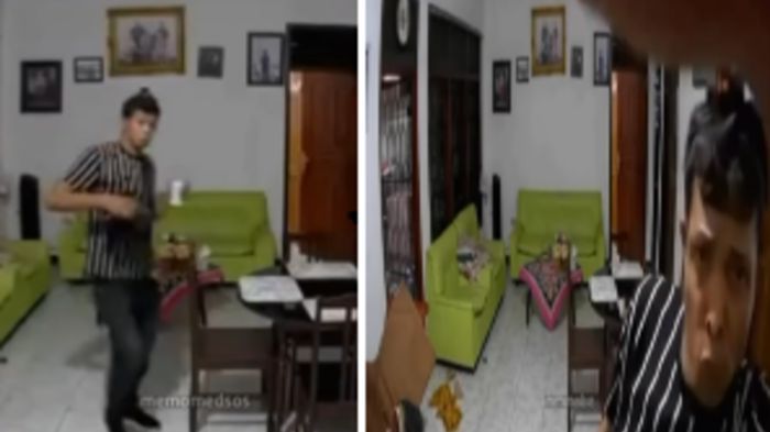 Viral Aksi Maling Masuk ke Rumah Warga yang Diduga Tengah Mudik, Santai Memindahkan CCTV