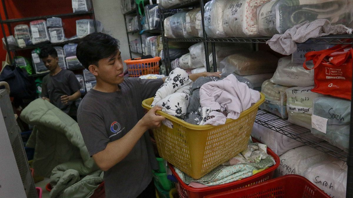 FOTO: Berkah Lebaran, Permintaan Layanan Laundry Melonjak 2 Kali Lipat