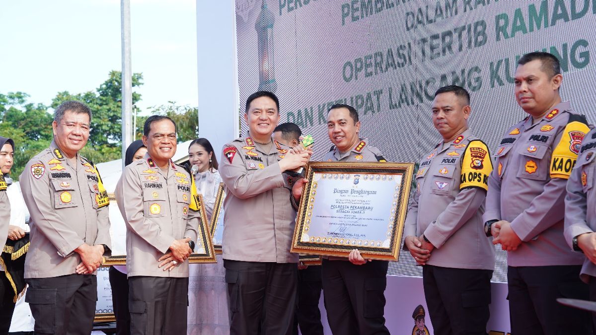 Operasi Keamanan Selama Ramadan dan Idulfitri Sukses, Enam Polres di Riau Diganjar Penghargaan