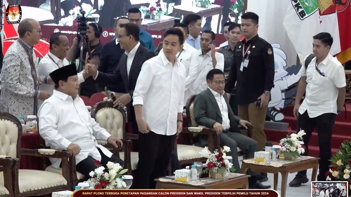 Anies dan Prabowo Tidak Terlihat Bersalaman di Rapat Penetapan Pemenang Pilpres 2024