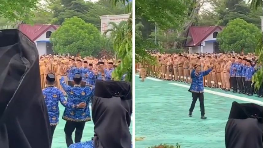 Puluhan Tahun Mengabdi, Momen Pelantikan Pria Paruh Baya Jadi PPPK Ini Bikin Haru Warganet