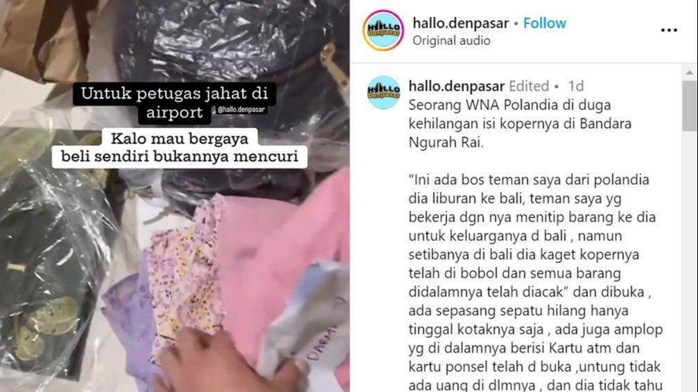 Viral Bule Polandia Ngeluh Isi Koper Diacak-acak Padahal Terkunci, Bandara Ngurah Rai Bali Buka Suara