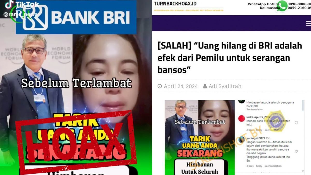 Viral Video Uang Hilang Untuk Serangan Bansos, BRI Pastikan Hoax dan Laporkan Kepolisian