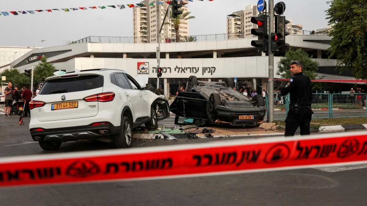 FOTO: Penampakan Mobil Menteri Keamanan Israel, Itamar Ben-Gvir yang Terguling Usai Melanggar Lampu Merah