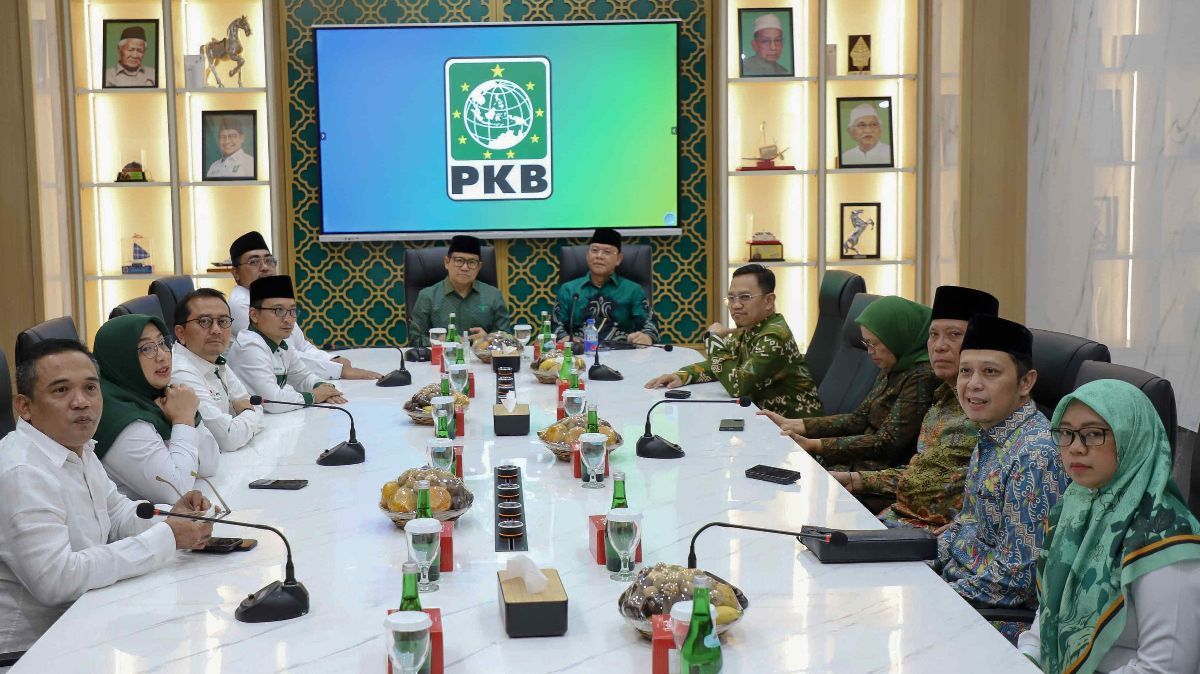 FOTO: Kunjungan Silaturahmi ke Markas PKB, Plt Ketum PPP Mardiono Minta Dukungan ke Cak Imin