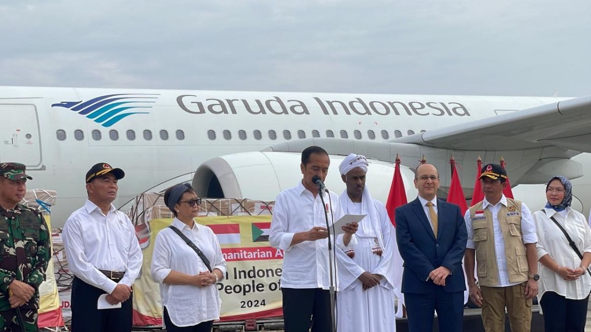 Jokowi Lepas Bantuan Kemanusiaan Senilai Rp30 Miliar untuk Gaza dan Sudan