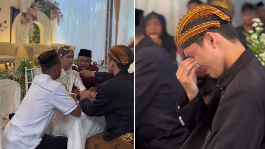 Viral Momen Haru Adik Laki Laki Jadi Wali Nikah Kakak Perempuannya, Tak Kuasa Tahan Tangis