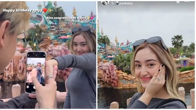 Potret Ranty Maria Dilamar Rayn Wijaya di Disneyland Jepang saat Ulang Tahun, Romantis Abis!