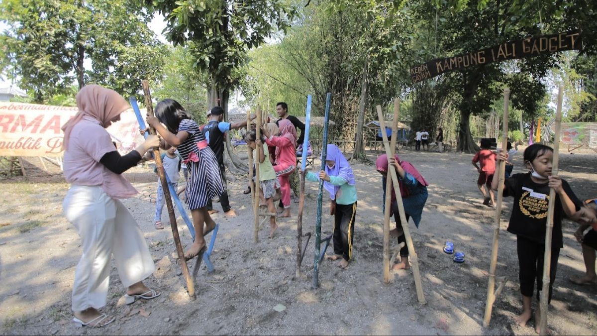 Mengunjungi Kampung Lali Gadget Sidoarjo, Anak-anak Asyik dengan Permainan Tradisional sampai Lupa Pegang HP